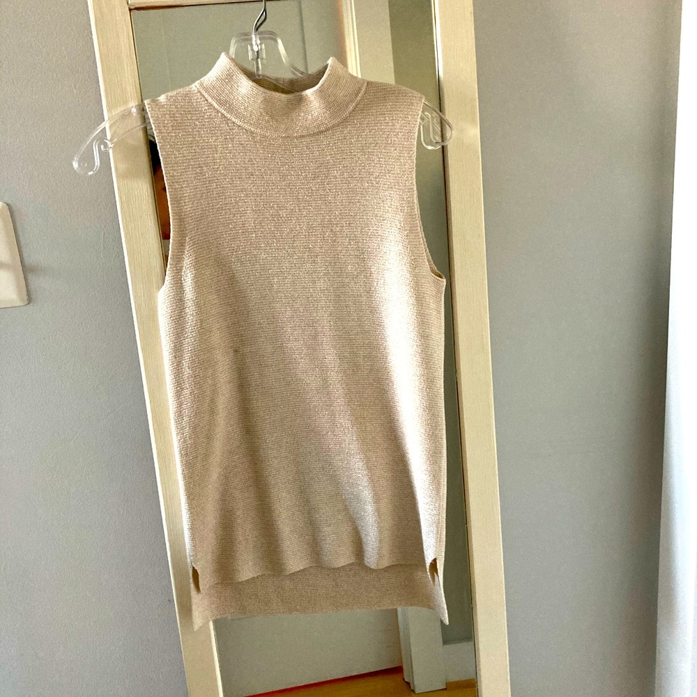 Sleeveless mock neck